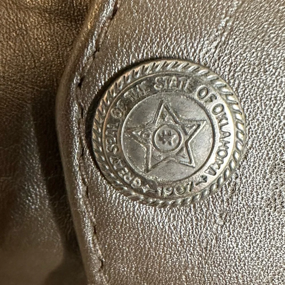 Scully Vintage Brown 100% Leather Vest Western Cowboy Country Men's - Size Large - Picture 4 of 7